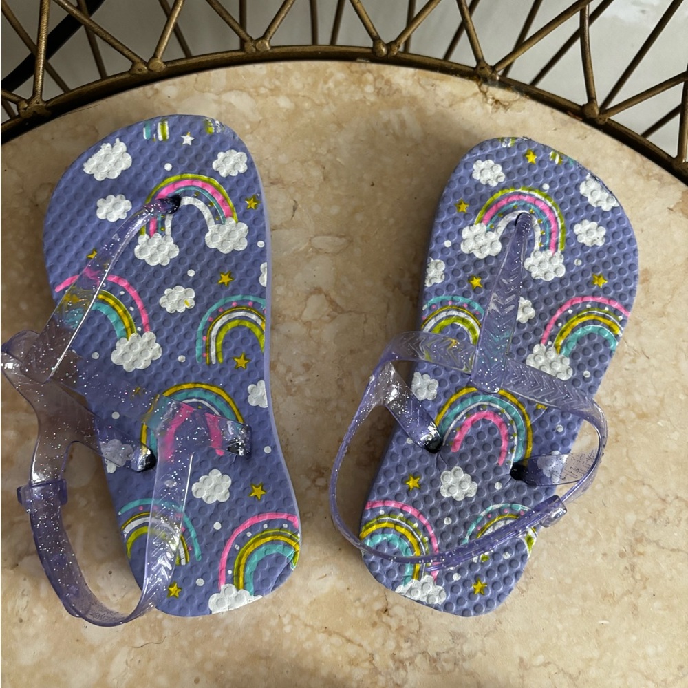 foam toddler size 9 shoes sandals rainbow